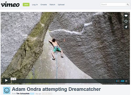 Adam Ondra - Dreamcatcher 9a - flash pokus