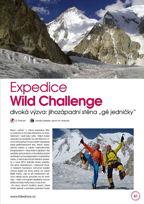 Lid a hory 2015/5 Wild Challenges