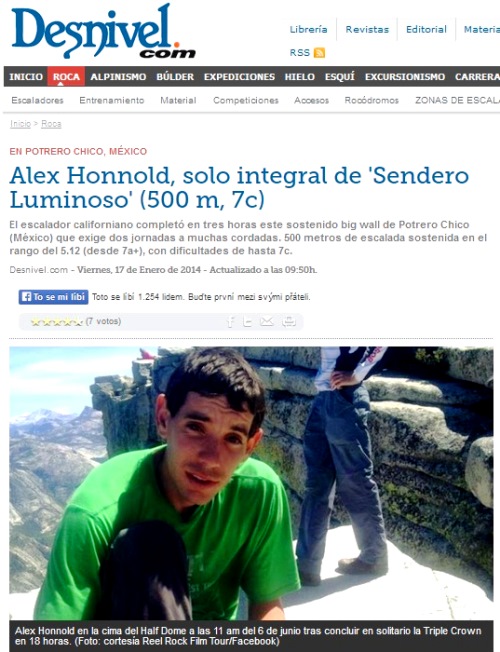 Honnold - Desnivel.com