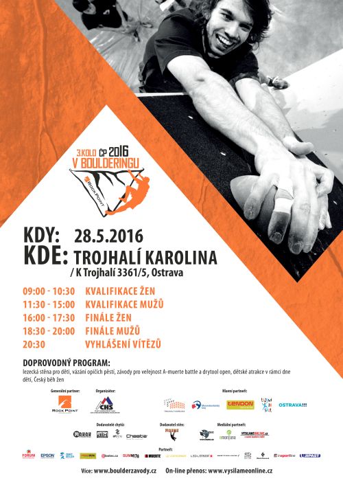 ČP bouldering Ostrava plakát ČP bouldering Ostrava plakát
