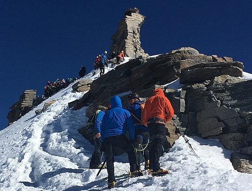 Gran Paradiso - tlaenice na vrcholu