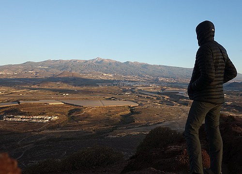 povka zahla i pi rann vychzce na Tenerife s vhledem na Teide, nejvy horu panlska