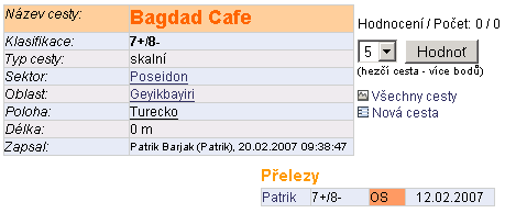 Detailn pohled na vtzn zznam.